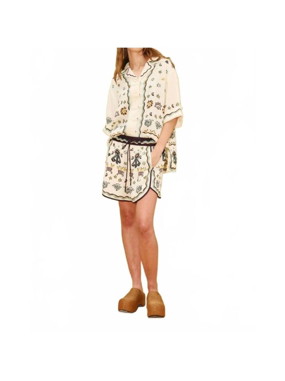 NEW ALEMAIS sun dancer short in beige